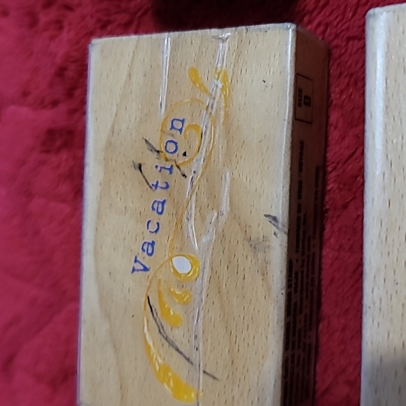 Set of 6 Travel Themed Rubber Stamps - Picture 2 of 7